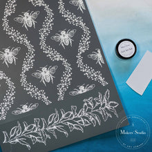 Load image into Gallery viewer, Bee and Vine - Mesh Stencil 9x12