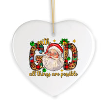 Carregar imagem no visualizador da galeria, With God All Things are Possible Festive Christmas Ornament