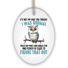 Load image into Gallery viewer, You Thought I was Normal Quirky Owl Ornament, Cute and Funny Christmas Gift