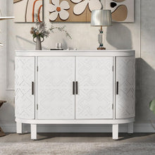 Carregar imagem no visualizador da galeria, Accent Storage Cabinet Sideboard Wooden Cabinet with Antique Pattern Doors for Hallway, Entryway, Living Room