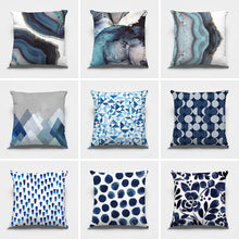 Carregar imagem no visualizador da galeria, Abstract Blue Cushion Covers