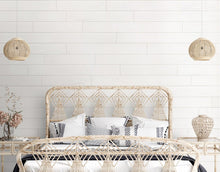 Cargar imagen en el visor de la galería, Classic Originals 1/4 in. x 5.1 in. Real Wood Easy Install Wall Panels - Alabaster (20 Sq. Ft.)