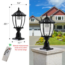 Load image into Gallery viewer, Aluminum Solar Lights Lanterns LED 2-Pack for Outdoor Pathways and Gardens