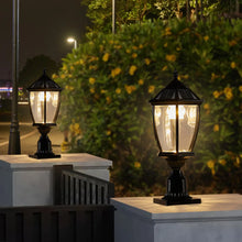 Load image into Gallery viewer, Aluminum Solar Lights Lanterns LED 2-Pack for Outdoor Pathways and Gardens