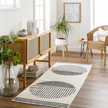 Load image into Gallery viewer, Angus Black&White Geometric Area Rug