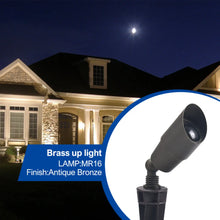 Load image into Gallery viewer, Antique Bronze Brass Light Fixture with MR16 Base and 72" Wire