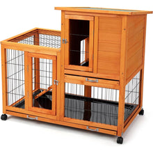Load image into Gallery viewer, Detachable Rabbit Hutch with Removable Tray and Rolling Casters, Orange