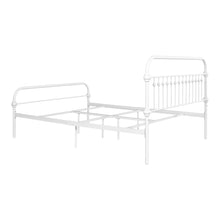 Carregar imagem no visualizador da galeria, 86.4" L X 59.6" W X 44" H Metal Bed Frame Queen Size Standerd Bed Frame - WHITE
