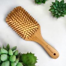 Carregar imagem no visualizador da galeria, Bamboo Paddle Hair Brush | Classic Handle