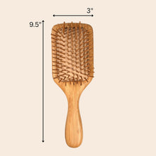 Carregar imagem no visualizador da galeria, Bamboo Paddle Hair Brush | Comfort Handle