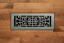 Cargar imagen en el visor de la galería, Cast Brass Baroque Vent Covers - Brushed Nickel