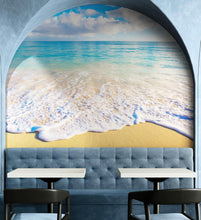 Carregar imagem no visualizador da galeria, Ocean Beach Shore Wallpaper Mural. Tropical Theme Wall Decor. #6770
