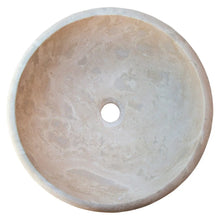 Load image into Gallery viewer, Beige Travertine Natural Stone Drop-in Bathroom Sink Honed and Filled (D)16" (H)6"