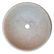 Load image into Gallery viewer, Beige Travertine Natural Stone Above Vanity Vessel Sink Honed and Filled (D)16" (H)6"