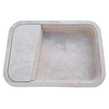Load image into Gallery viewer, Beige Travertine Rectangular Wall-mount Bathroom Sink Hidden Drain (W)16" (L)24" (H)5"