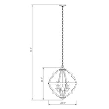 Load image into Gallery viewer, Bennington 4-Light Brown Wood Chandelier