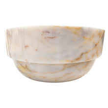 Load image into Gallery viewer, Bianco Giallo Marble Hair Salon Above Vanity Vessel Sink Bowl Polished (D)16" (H)9"