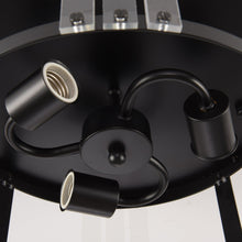 Load image into Gallery viewer, Black 3-Light Farmhouse Flush Mount Ceiling Light