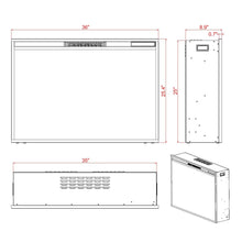 Load image into Gallery viewer, Black Electric Fireplace Heater Insert with Overheating Protection and Remote Control