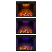 Load image into Gallery viewer, Black Electric Fireplace Heater Insert with Overheating Protection and Remote Control