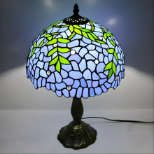 Carregar imagem no visualizador da galeria, Blue Wisteria Glass Tiffany Lamp Genuine