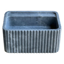 Carregar imagem no visualizador da galeria, Bluestone Marble Rectangular Wall-mount Bathroom Sink Fluted (W)16" (L)24" (H)12"