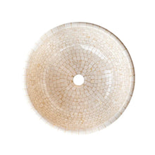 Load image into Gallery viewer, Botticino Marble Mosaic Natural Stone Round Above Vanity Vessel Sink Semi-polished (D)16" (H)6"