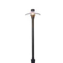 Load image into Gallery viewer, Brass Outdoor Path Light with Flat Hat, G4 Socket and 72" Lead Wire