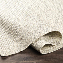Load image into Gallery viewer, Beige Braided Faux Jute Rug