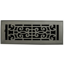 Cargar imagen en el visor de la galería, Cast Brass Baroque Vent Covers - Brushed Nickel