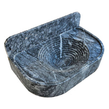 Carregar imagem no visualizador da galeria, Bursa Gray Marble Wall-Mount Bathroom Sink with 6" Backsplash (W)16" (L)27" (H)6"