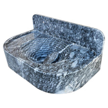 Carregar imagem no visualizador da galeria, Bursa Gray Marble Wall-Mount Bathroom Sink with 6" Backsplash (W)16" (L)27" (H)6"
