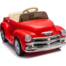 Carregar imagem no visualizador da galeria, 12V Kids Ride On truck car w/parents control, Licensed Chevrolet 3100 pickup,electric car for kid,Vintage modeling,3 speeds,LED Lights,Bluetooth,USB,High-power up to 3.11 MPH,age 3+