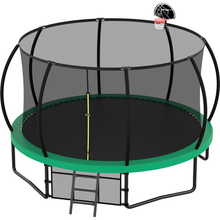 Carregar imagem no visualizador da galeria, 12FT Recreational Kids Trampoline with Safety Enclosure Net & Ladder, Outdoor Recreational Trampolines