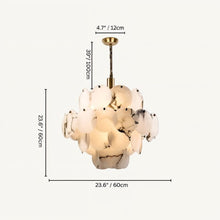Carregar imagem no visualizador da galeria, Caelum Alabaster Chandelier Light