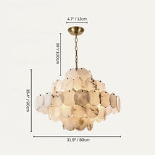 Carregar imagem no visualizador da galeria, Caelum Alabaster Chandelier Light