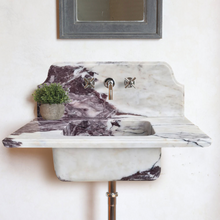Load image into Gallery viewer, Calacatta Viola Marble Above-vanity Wall-mount Bathroom Sink with 10" Backsplash
