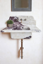 Load image into Gallery viewer, Calacatta Viola Marble Above-vanity Wall-mount Bathroom Sink with 10" Backsplash