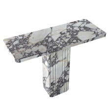 Load image into Gallery viewer, Calacatta Viola Marble Designer Console Polished (W)15" (L)40" (H)32"