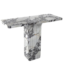 Load image into Gallery viewer, Calacatta Viola Marble Designer Console Polished (W)15" (L)40" (H)32"