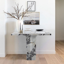 Load image into Gallery viewer, Calacatta Viola Marble Designer Console Polished (W)15" (L)40" (H)32"