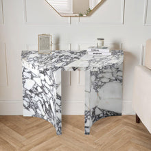 Carregar imagem no visualizador da galeria, Calacatta Viola Marble Designer Arched Legs Console Polished