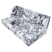 Carregar imagem no visualizador da galeria, Calacatta Viola Marble Wall-mount Bathroom Sink with 10" Backsplash (W)20" (L)40" (H)6"