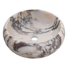 Load image into Gallery viewer, Calacatta Viola Marble Above Vanity Round Bathroom Sink Polished (D)16" (H)6"