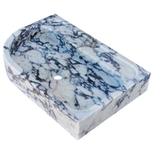 Carregar imagem no visualizador da galeria, Calacatta Viola Marble Wall-mount Bathroom Rectangular Corner Sink (W)16" (L)24" (H)4"