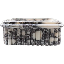 Carregar imagem no visualizador da galeria, Calacatta Viola Marble Wall-Mount Square Fluted Bathroom Sink (W)16" (L)16" (H)6"