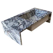 Cargar imagen en el visor de la galería, Calacatta Viola Marble Rectangular Wall-mount Bathroom Sink Side Faucet Holes (W)16" (L)32" (H)9"
