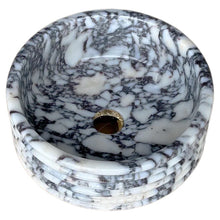 Carregar imagem no visualizador da galeria, Calacatta Viola Marble Fluted Above-vanity Bathroom Sink Polished