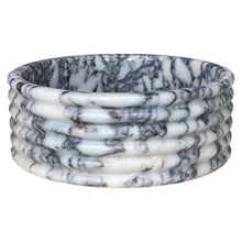 Carregar imagem no visualizador da galeria, Calacatta Viola Marble Fluted Above-vanity Bathroom Sink Polished