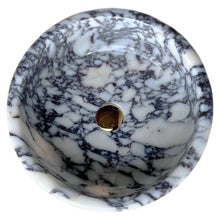 Carregar imagem no visualizador da galeria, Calacatta Viola Marble Fluted Above-vanity Bathroom Sink Polished